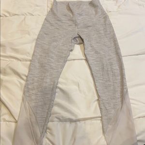 Gray and white lululemon leggings